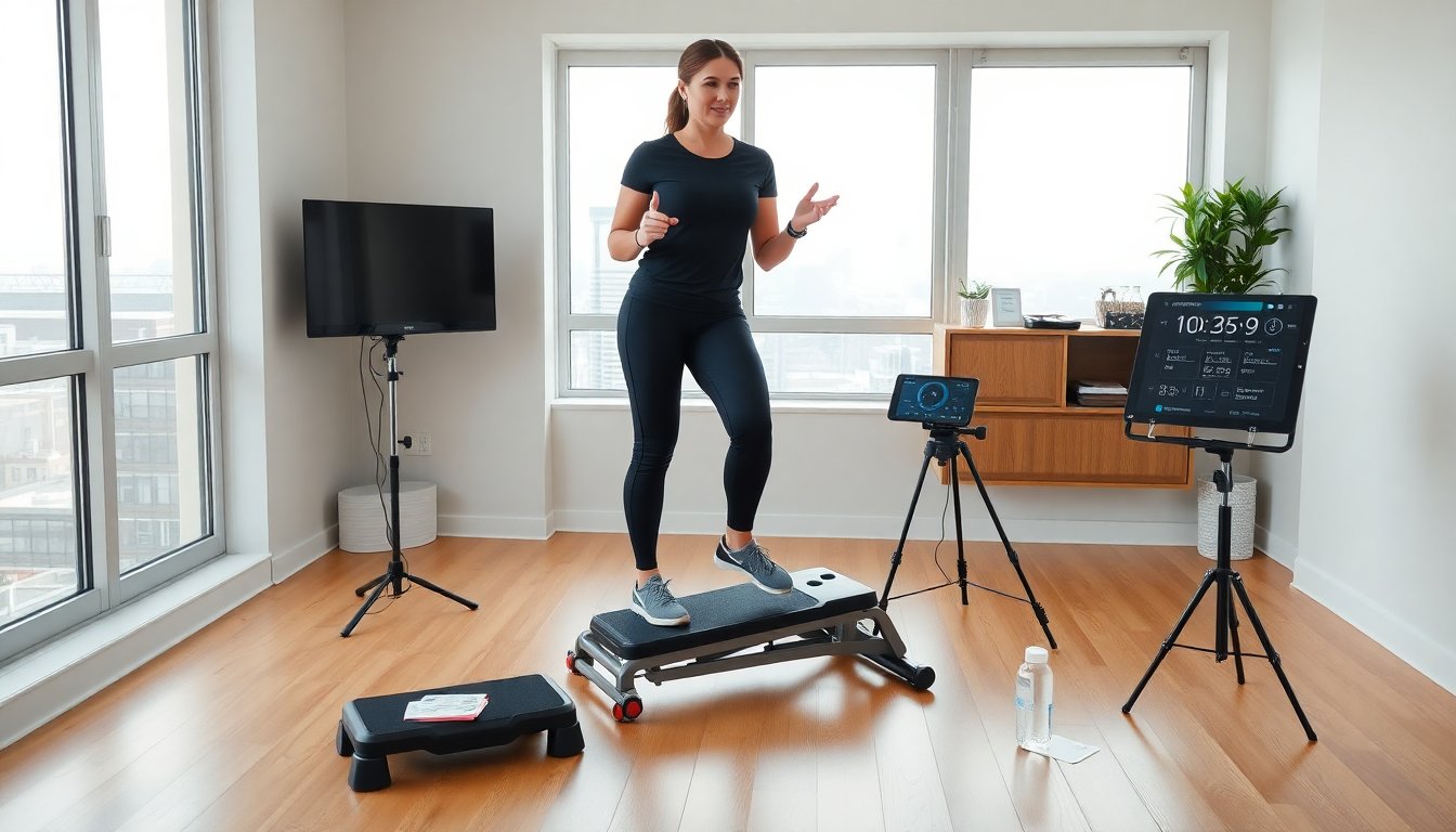 conversationswithstephanie stepper facilitates step aerobics